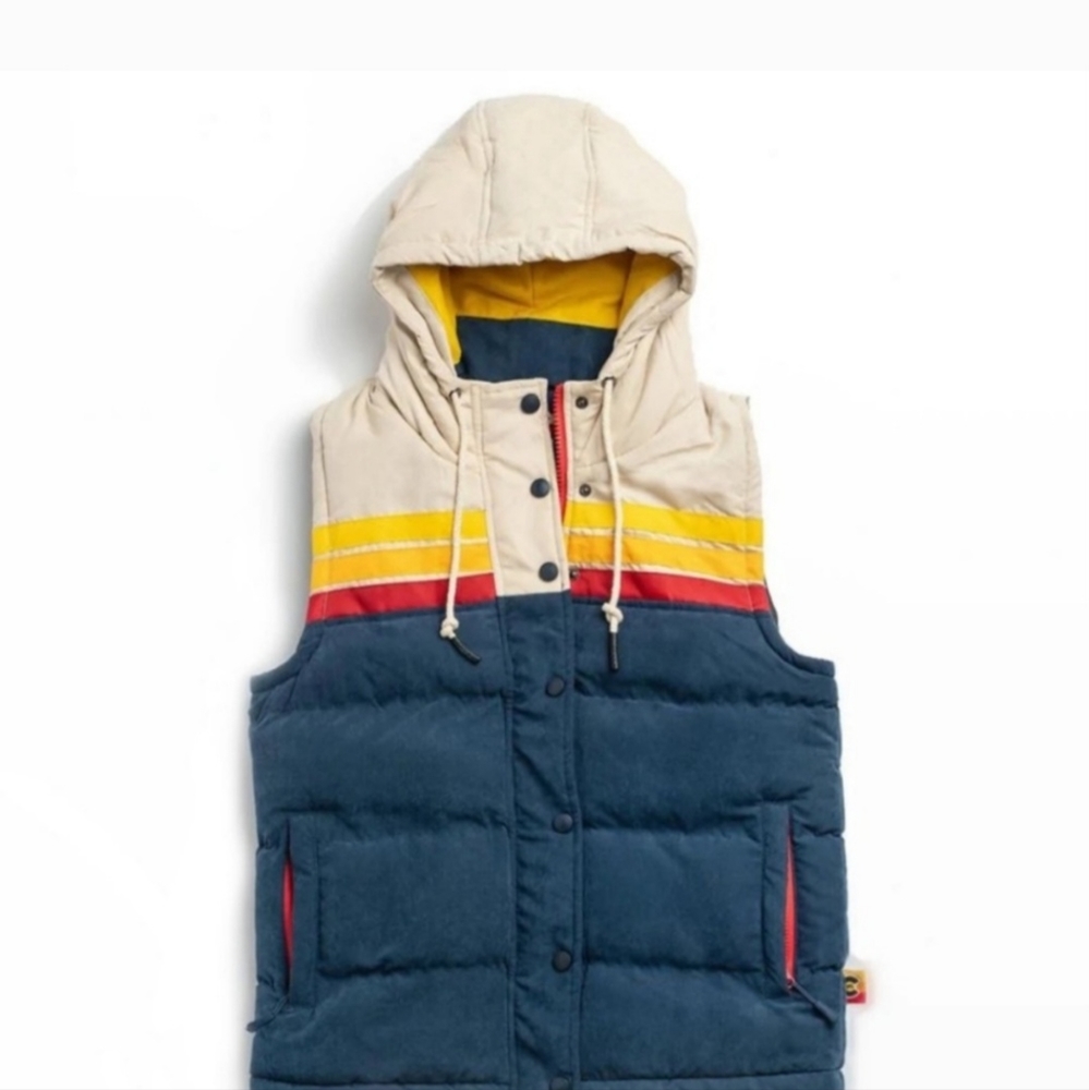 Yo Colorado Unisex Epic Fader Puffer Vest Hoody Medium